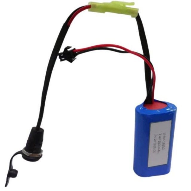 Custom 18650 Li-ion batterijpakket 2cellen in serie met vatconnector DC5521 Vrouwelijk