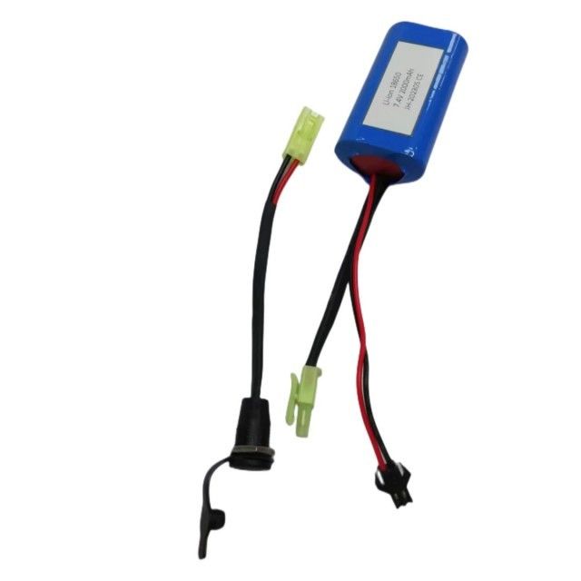 Custom 18650 Li-ion batterijpakket 2cellen in serie met vatconnector DC5521 Vrouwelijk