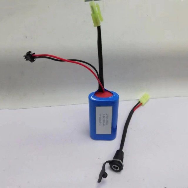 Custom 18650 Li-ion batterijpakket 2cellen in serie met vatconnector DC5521 Vrouwelijk
