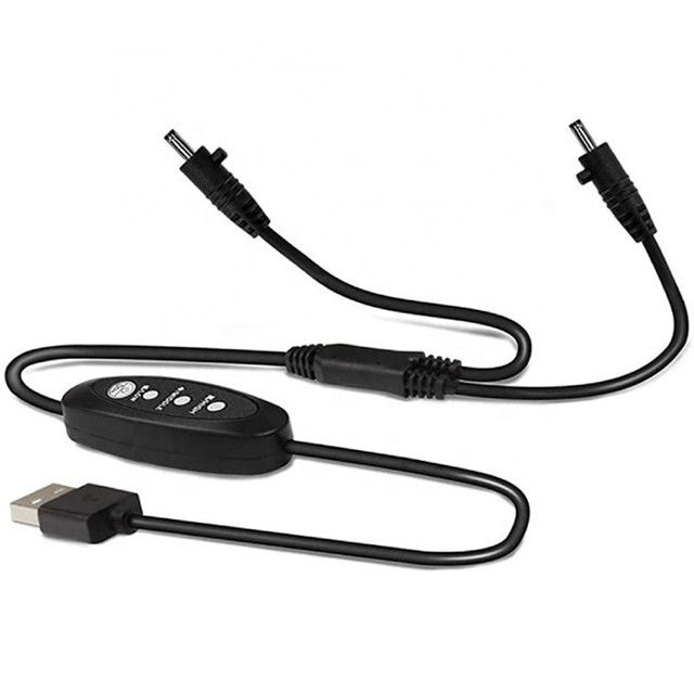 Laagspanning USB DC-kabel 13 cm USB-stroomschakelaarkabel met rechte hoek