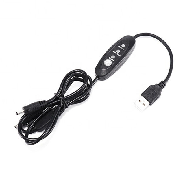 Laagspanning USB DC-kabel 13 cm USB-stroomschakelaarkabel met rechte hoek