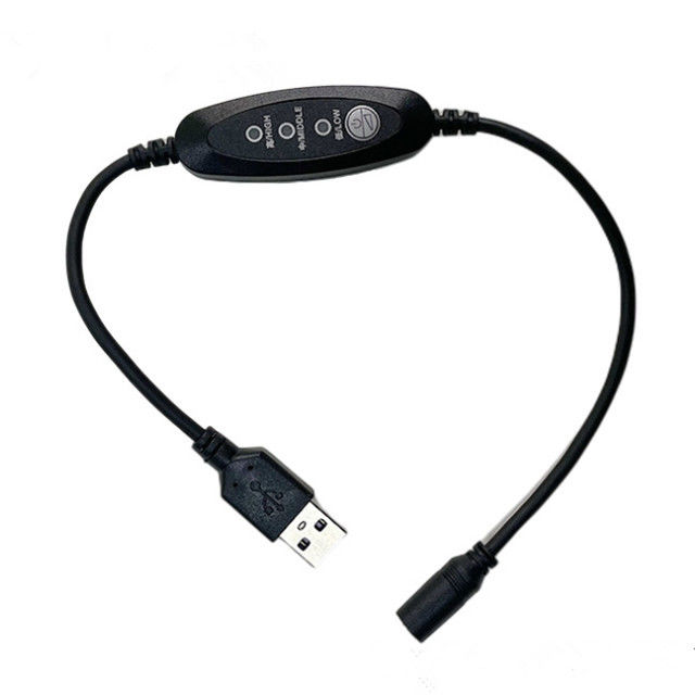 Laagspanning USB DC-kabel 13 cm USB-stroomschakelaarkabel met rechte hoek
