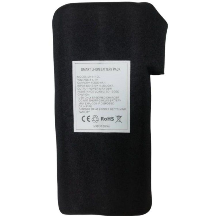 Kleding 12V 10Ah Batterij 11.1V Zwart doek met DC-oplaadstok voor verwarmd jasje