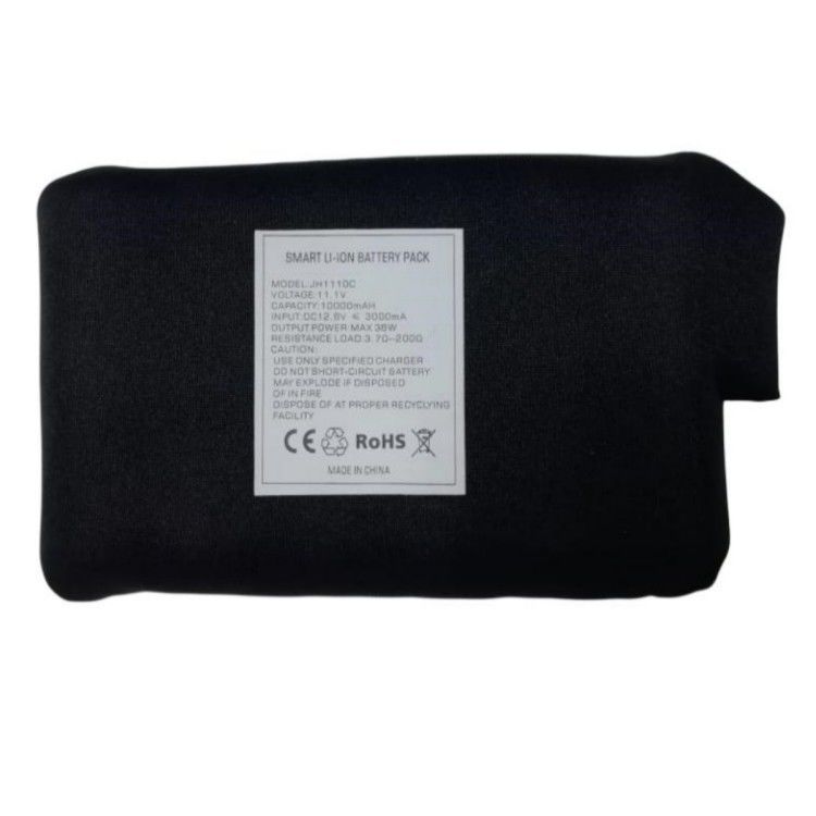 Kleding met winterverwarming Batterij 7.4V 12V 10000mAh DC oplaadkop Zwart