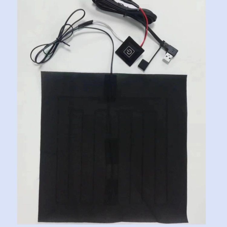 Op maat gemaakte kleding Verwarmingsplaten 24*24cm Voor verwarmd kussen 5V Met USB-buigkop