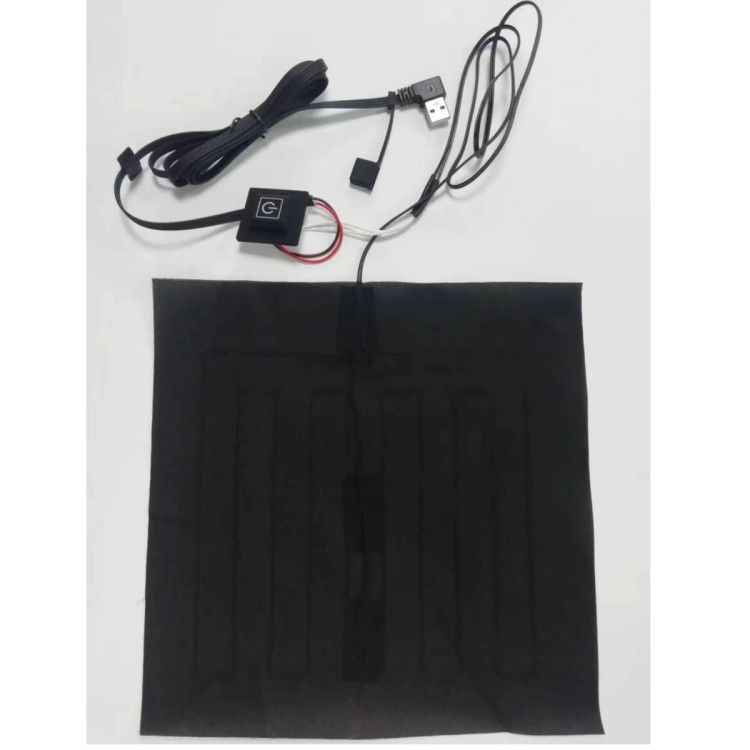 Op maat gemaakte kleding Verwarmingsplaten 24*24cm Voor verwarmd kussen 5V Met USB-buigkop
