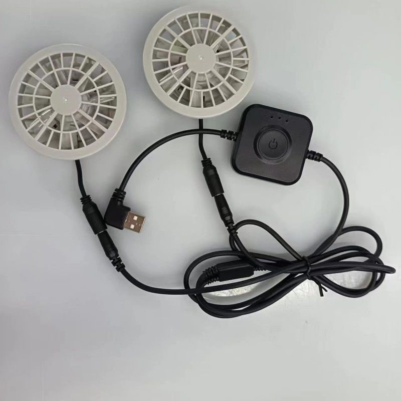Japanse borstelloze motor airconditioning vest ventilator kleine twee ventilatoren in één lichtgewicht