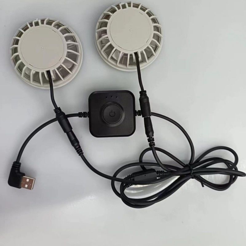 Japanse borstelloze motor airconditioning vest ventilator kleine twee ventilatoren in één lichtgewicht