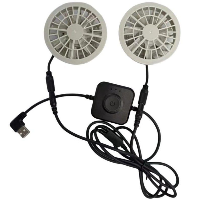 Japanse borstelloze motor airconditioning vest ventilator kleine twee ventilatoren in één lichtgewicht