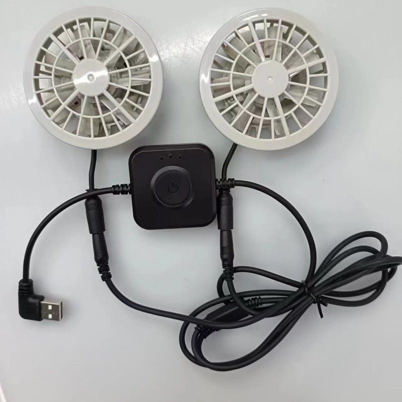 Japanse borstelloze motor airconditioning vest ventilator kleine twee ventilatoren in één lichtgewicht