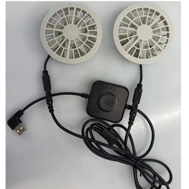 Japanse borstelloze motor airconditioning vest ventilator kleine twee ventilatoren in één lichtgewicht