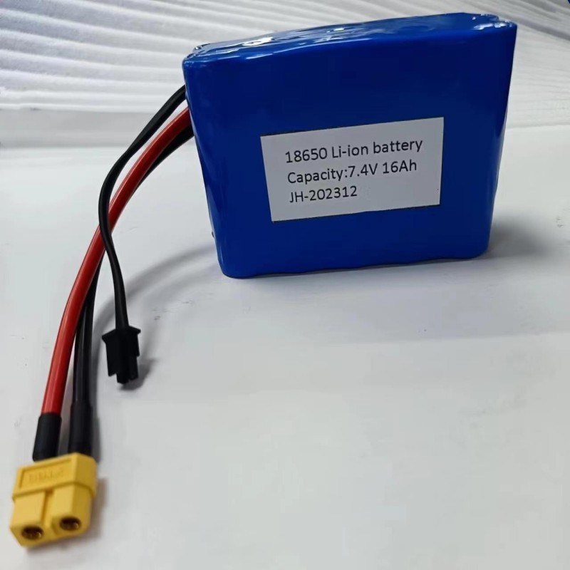 Persoonlijke batterij 7,4V 16Ah 2S5P 18650 Cell 3200mAh BMS 25A Met MX3.0 oplaadstok