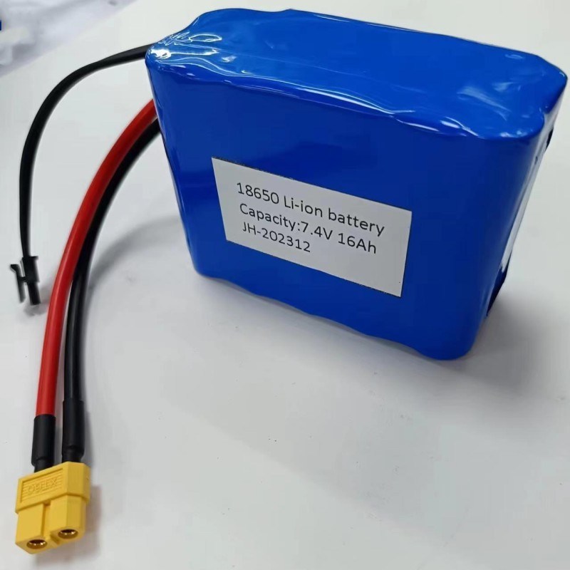 Persoonlijke batterij 7,4V 16Ah 2S5P 18650 Cell 3200mAh BMS 25A Met MX3.0 oplaadstok