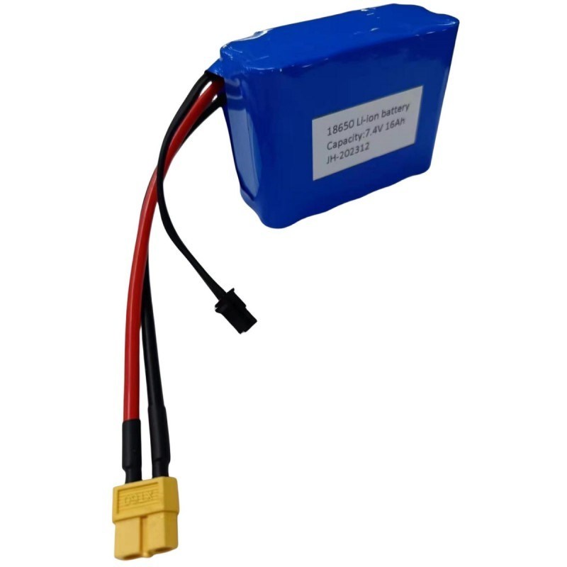 Persoonlijke batterij 7,4V 16Ah 2S5P 18650 Cell 3200mAh BMS 25A Met MX3.0 oplaadstok