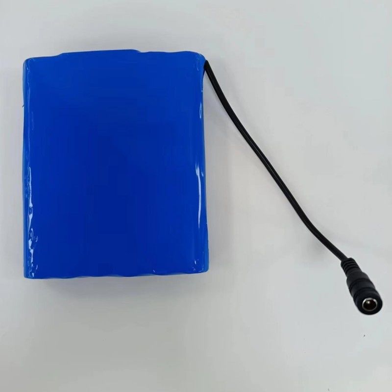 Slim 18650 batterijpakket 6S2P 22.2V 5Ah met DC 5.5x2.1mm connector BMS bovenaan