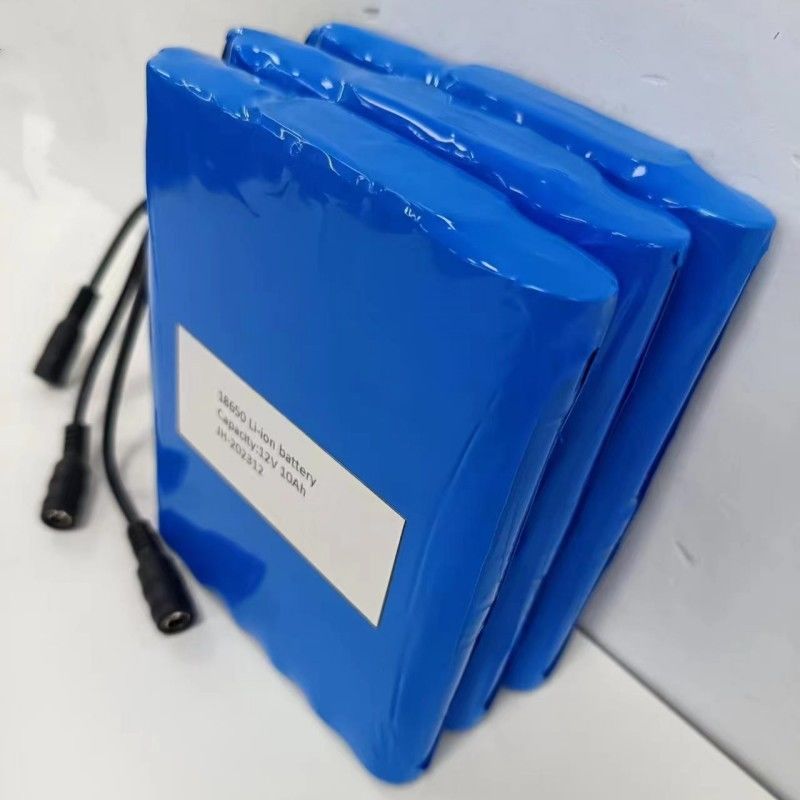 Platte batterij 12V 10Ah 18650 Lithiumbatterij 3s4p Met DC Vrouwelijke Plug Voor PVC Verwarming Pad