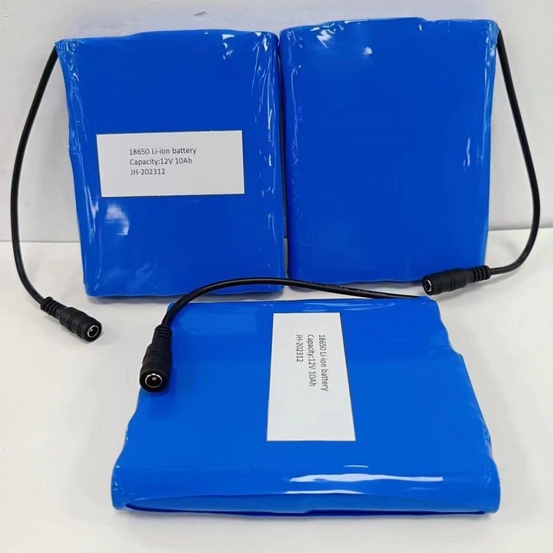 Platte batterij 12V 10Ah 18650 Lithiumbatterij 3s4p Met DC Vrouwelijke Plug Voor PVC Verwarming Pad