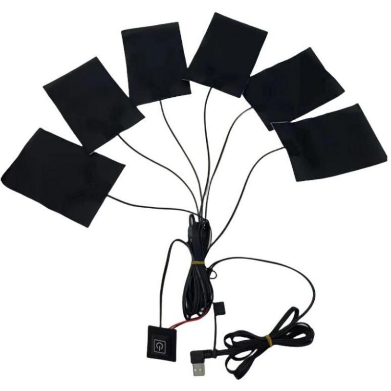 6 in 1 Kleding Verwarmingsplaten 10x15 cm Kabellengte 1M Maximale temperatuur 50 graden