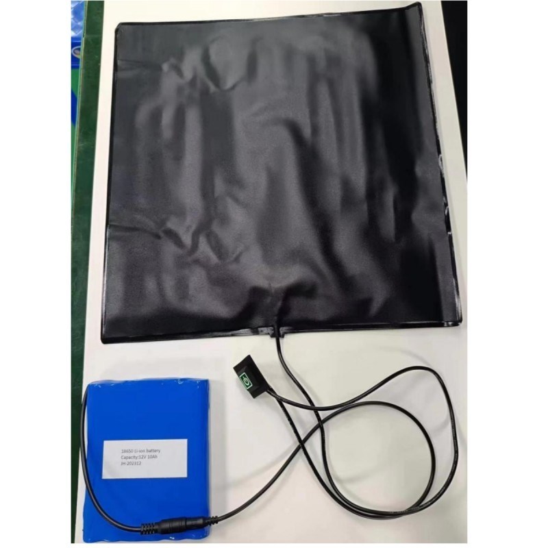 Op maat gemaakte 12V 10Ah batterij verwarmingsplaten Set PVC Pad 35x35cm Voor Pizza Delivery Bag