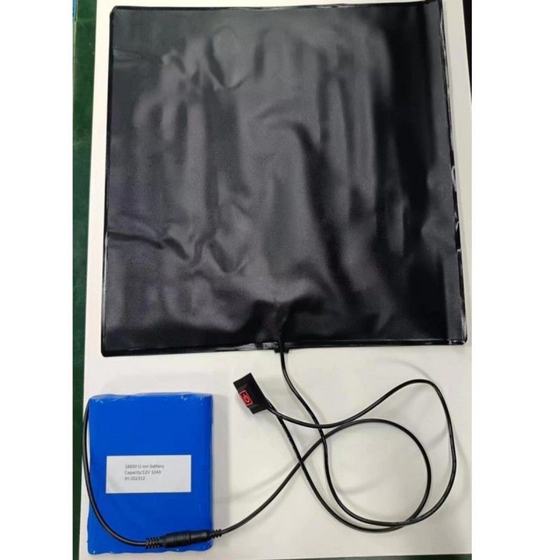 Warm voedsel leveren PVC-verwarmingspad 12V 10Ah op batterij aangedreven verwarmingspads maat 30x30cm
