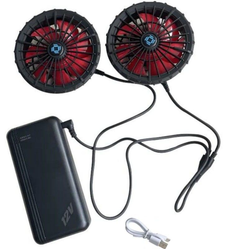 12v batterij jas koeling ventilator set vol tempo 12 uur werken voor koeling jas vest