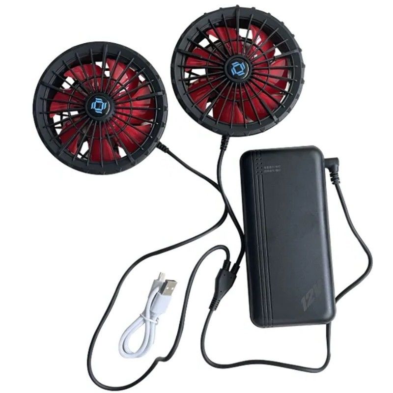 12v batterij jas koeling ventilator set vol tempo 12 uur werken voor koeling jas vest