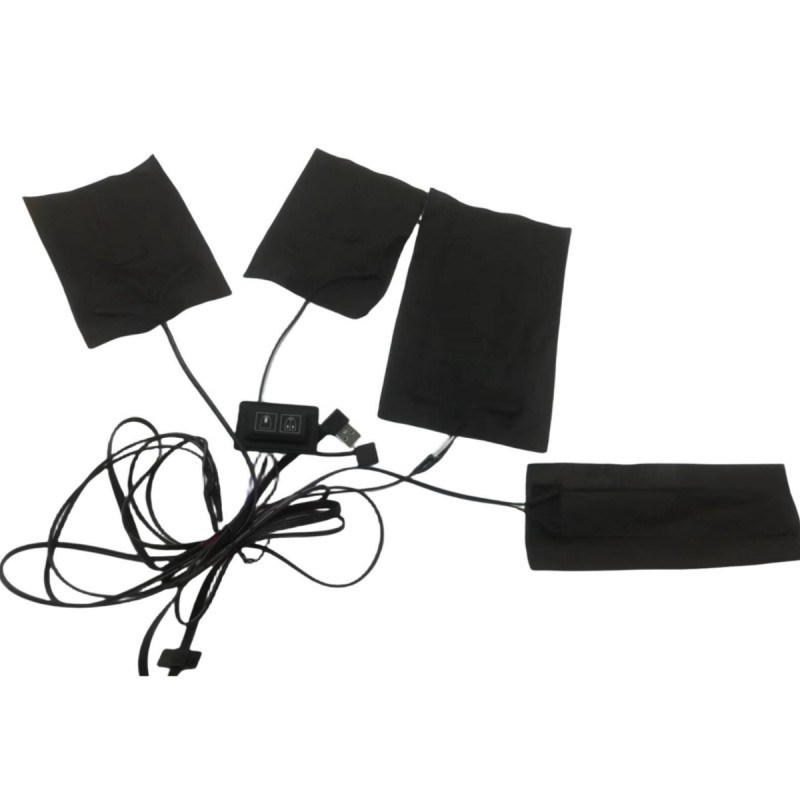 Verwarmingspad voor jassen 4pads 4 in 1 ver infrarood 5V USB-verwarmingsplaat voor kleding