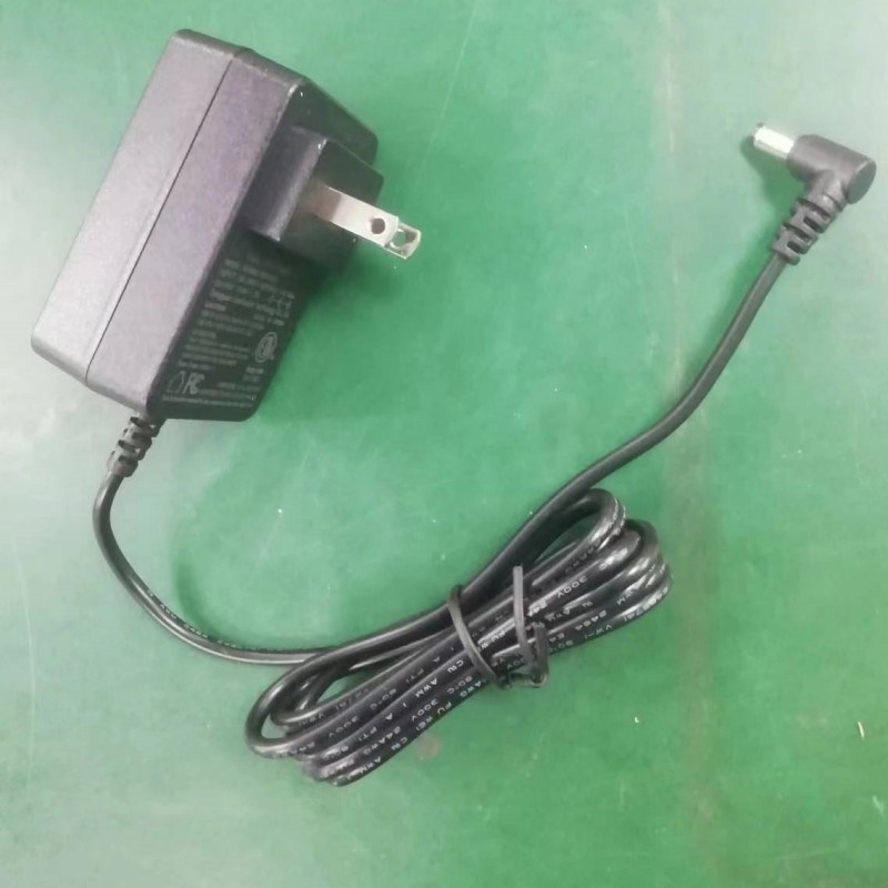 12V batterijoplader 2A US Plug DC Bend Head 90° 2.1 mm Barrel Jack Twee Amp