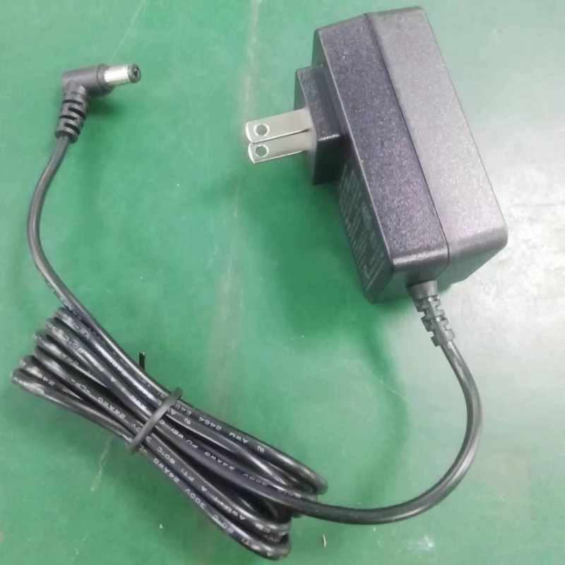 12V batterijoplader 2A US Plug DC Bend Head 90° 2.1 mm Barrel Jack Twee Amp