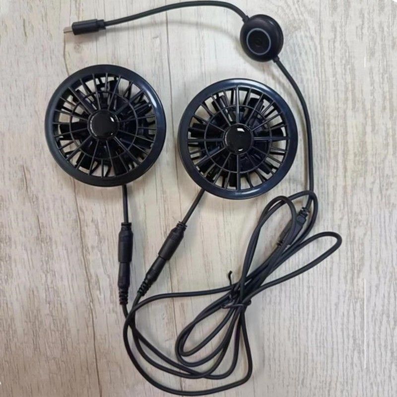 Broek ventilator 2pcs Kleine koelventilator 5V Met Type-C stekker