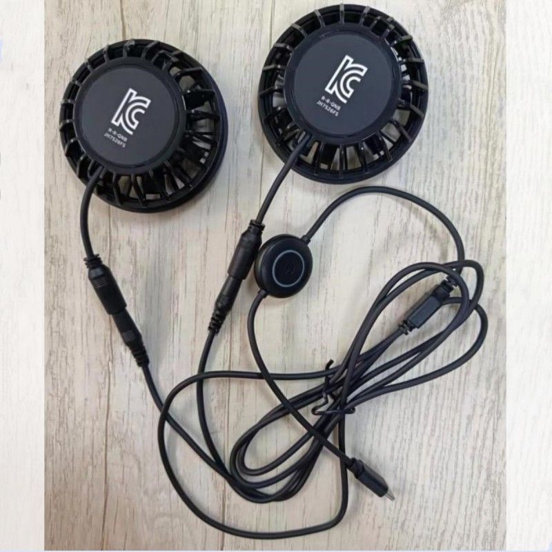 Broek ventilator 2pcs Kleine koelventilator 5V Met Type-C stekker