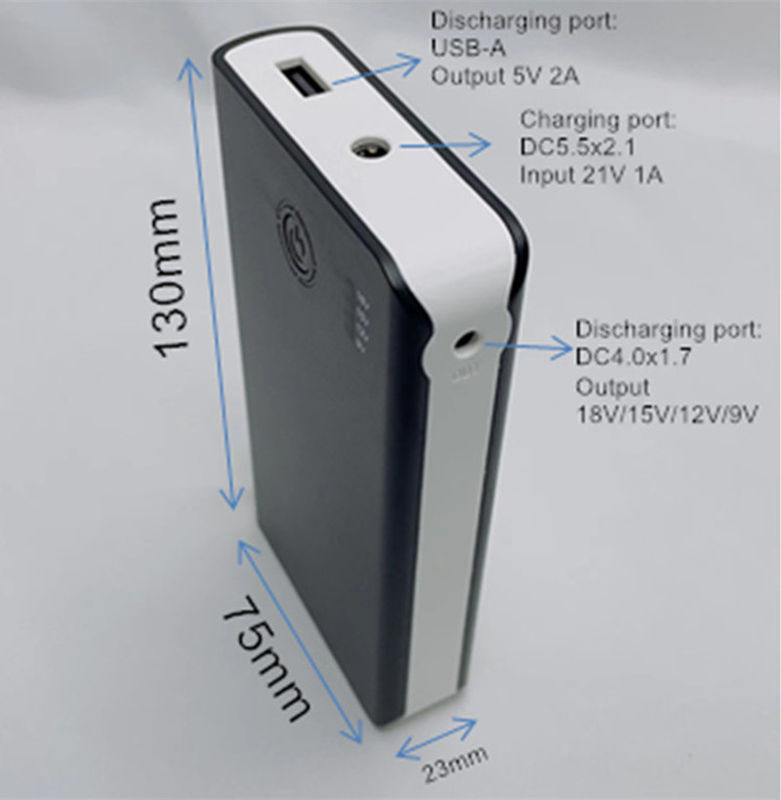 Batterij Powerbanks DC 4 Level Uitgangsspanning 18V 15V 12V 9V Voor zomerjas ventilator