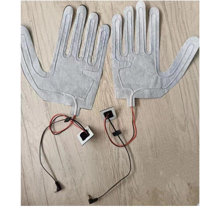 Op maat gemaakte 7,4 V verwarmingspad voor handschoenen met DC 3,5x1,35 mm stekker