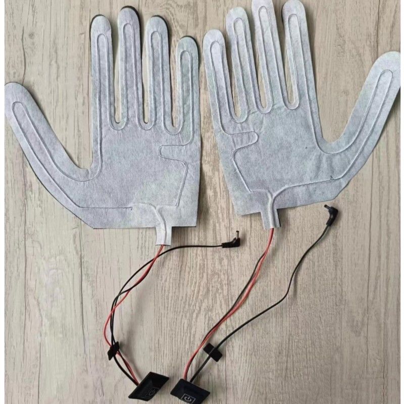 Op maat gemaakte 7,4 V verwarmingspad voor handschoenen met DC 3,5x1,35 mm stekker