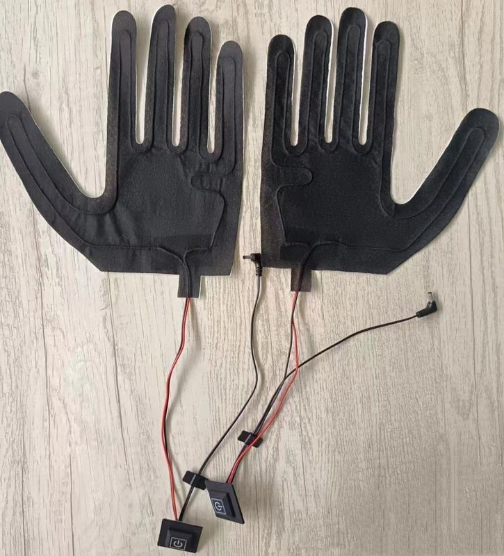 Op maat gemaakte 7,4 V verwarmingspad voor handschoenen met DC 3,5x1,35 mm stekker