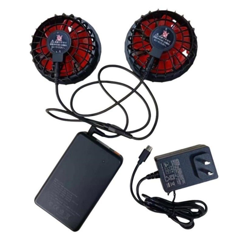 19V ventilatorbatterij set 20000mAh Voor zomer koel vest 12 uur werktijd