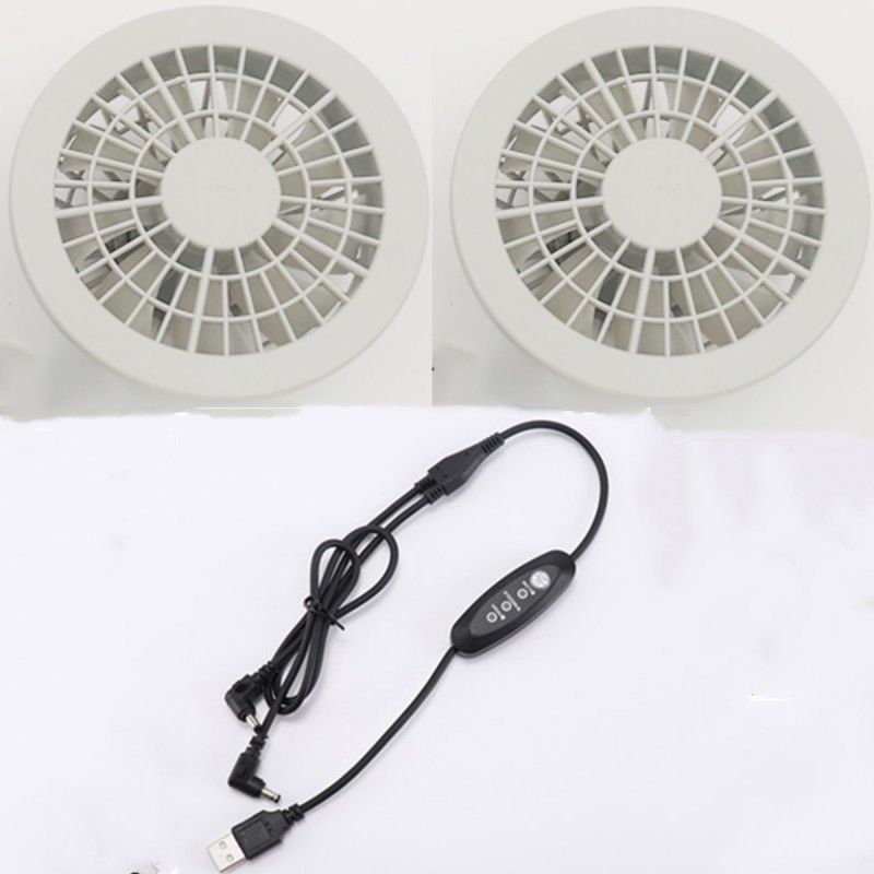 Drie-niveaus snelheid jas koelventilator 2 stuk ventilator voor zomer werkende mannen pakken