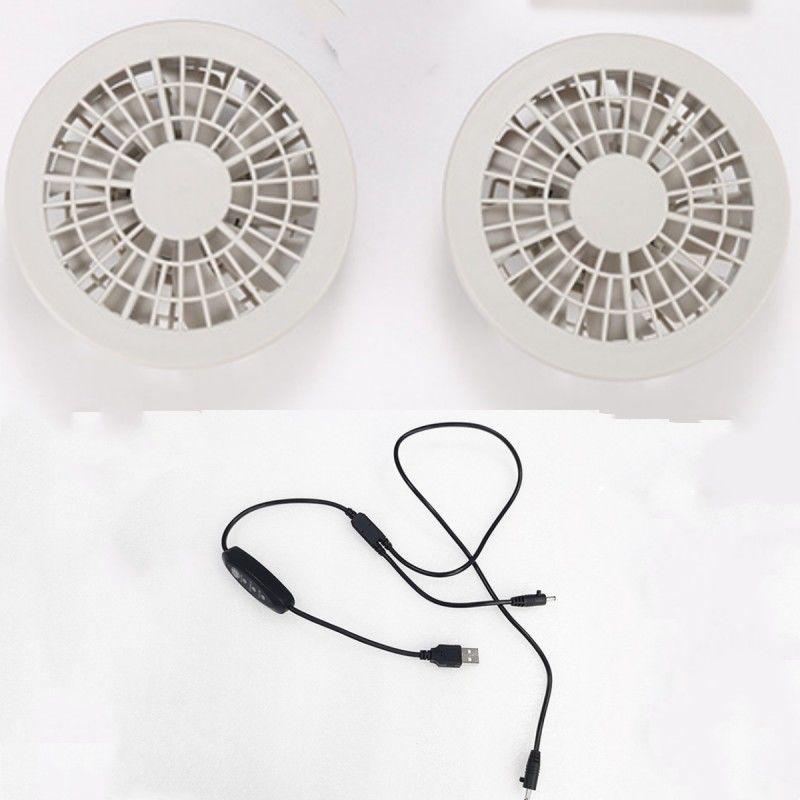 Drie-niveaus snelheid jas koelventilator 2 stuk ventilator voor zomer werkende mannen pakken