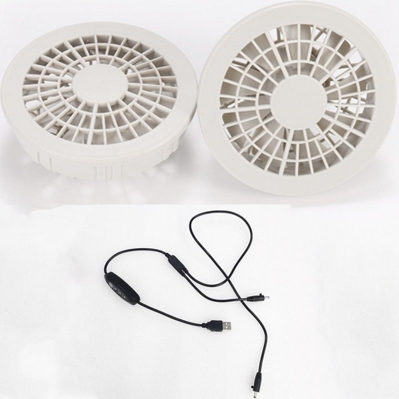 Drie-niveaus snelheid jas koelventilator 2 stuk ventilator voor zomer werkende mannen pakken