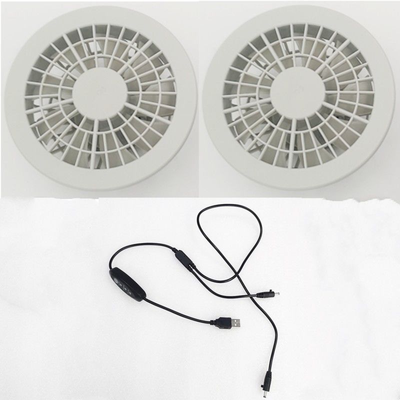 Drie-niveaus snelheid jas koelventilator 2 stuk ventilator voor zomer werkende mannen pakken