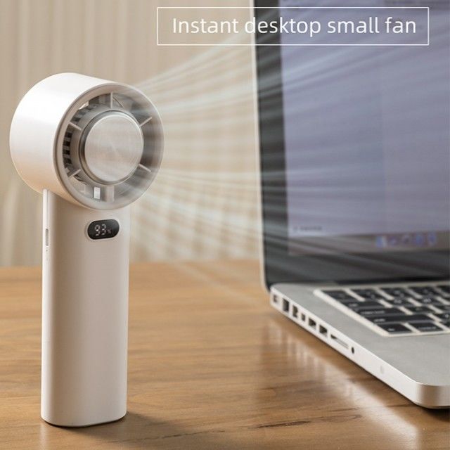 Stepsloze snelheidsregeling IJskoudventilator 13000 RPM Bladeless Portable Handheld Fan 3600mAh
