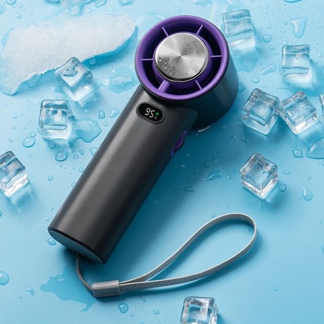 Stepsloze snelheidsregeling IJskoudventilator 13000 RPM Bladeless Portable Handheld Fan 3600mAh