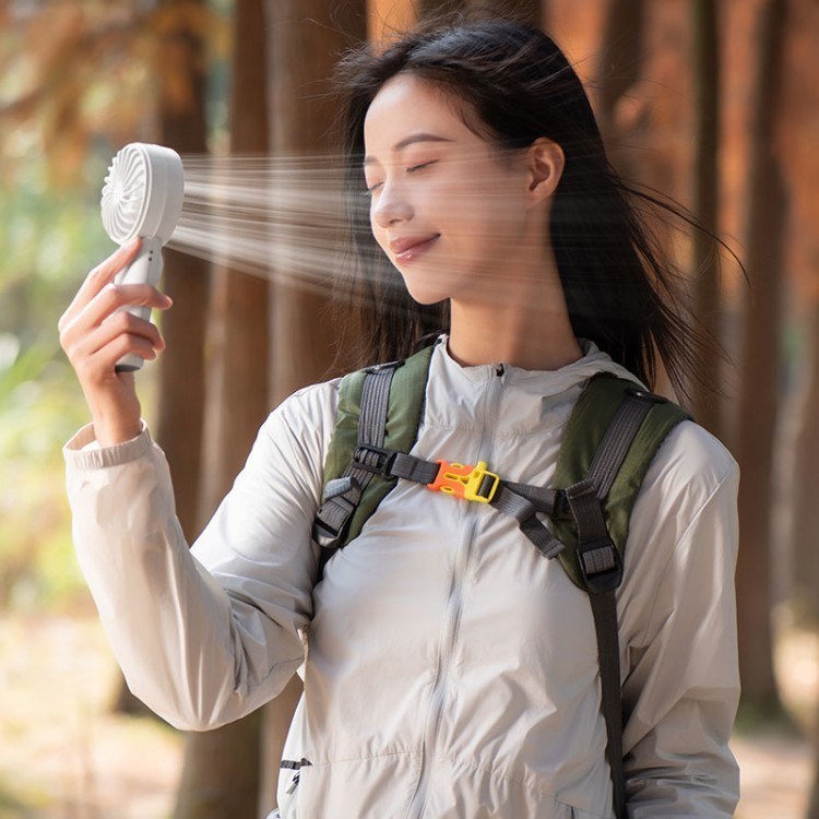 LED-digitaal scherm op batterij bediend Handheld Fan Hang Neck Fan Elektrische ventilatoren Handheld vouwbaar voor reizen