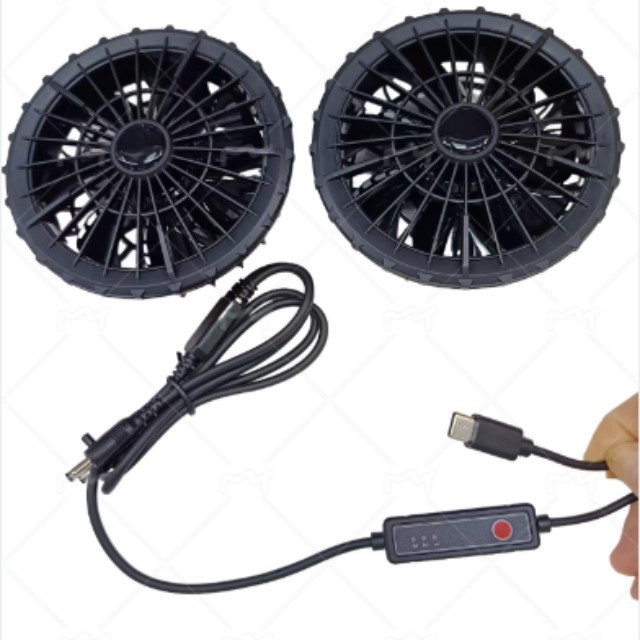5V Luchtkoelventilator 2 stuks Binnen Shirt Ventilator Voor Werknemers Buiten Met Type C Plug