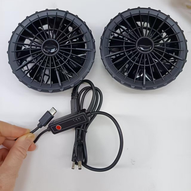 5V Luchtkoelventilator 2 stuks Binnen Shirt Ventilator Voor Werknemers Buiten Met Type C Plug