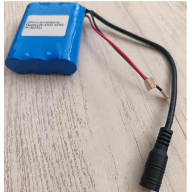 Aangepaste 11,1V 12V Batterijpakket 18650 3s1p 12V 3,5Ah Batterij met DC-stekker voor LED-stripverlichting