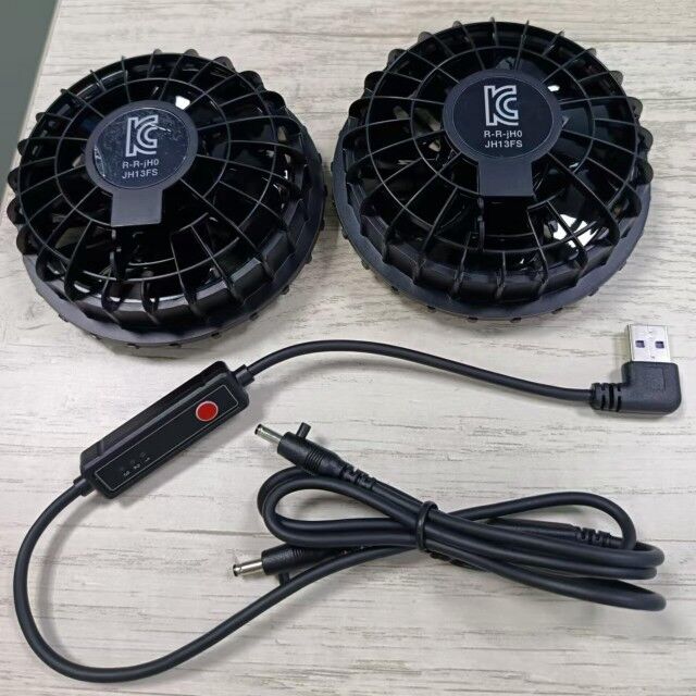 Zomerkoeling Bovenkleding Ventilator met 3 snelheden voor Jas Koelventilator Super Dun 34mm